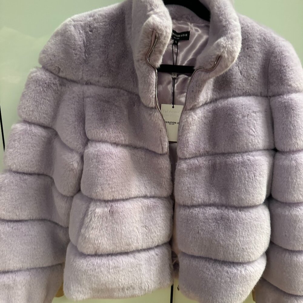 Generation Love Faux fur Light purple jacket with tags on